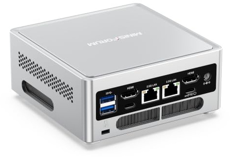 MINISFORUM Mini PC NAB5R, Processeur Intel Core i5-13500H (12 cœurs/16 Threads), 16 Go RAM, SSD 512 Go, Double Port LAN 2,5G RJ45, Wi-FI 6, BT 5.2, Double HDMI/pour Business,Win11 IoT