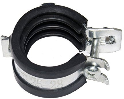 rohrfix-24 10 Stück Gelenkrohrschellen 40-43 mm / 1 1/4 Schwarz