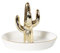 socosy Cute Keramik Ring Halter KAKTUS Jewelry-Halterung Schmuckkästchen Tablett Ring Gericht für Ohrring Armband Schlüssel Halskette Hochzeit Geburtstag Geschenk gold