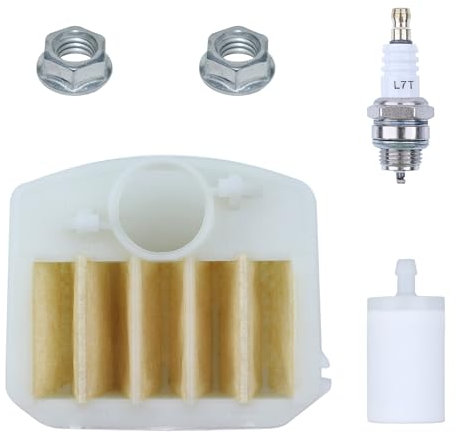 Haishine Air Filter Bar Nuts Fuel Filter Spark Plug for Husqvarna 340 345 346 XP 350 351 353 Chainsaw [#537024003]