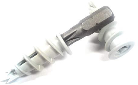 Gipsplattendübel Porenbetondübel ''INTEGRAL'' 13x30 mm 200 Stück | Setzwerkzeug BIT PZ3 inklusive | Made in Germany