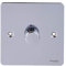 Schneider Electric Ultimate Flat Plate - Single 2 Way Dimmer Light Switch, Main & Low Voltage, 400W/VA, GU6212CPC, Polished Chrome