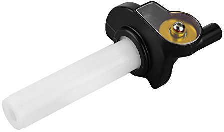 22mm Motorrad Gasdrehgriffe, Aluminiumlegierung/Kunststoff Visuelle Gasdrehgriffe Gasdrehgriff für ATV Dirt Bike(Orange)