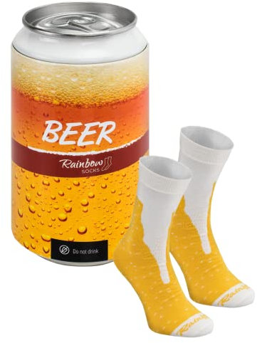 Rainbow Socks - Femmes Hommes Chaussettes Canette de Biere - 1 Paire - Taille 36-40