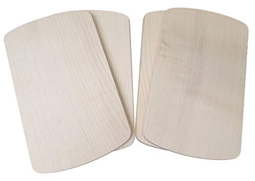 DEKOFANT Frühstücksbrettchen Holz 4er Set gerundet 24x15x1cm Ahorn