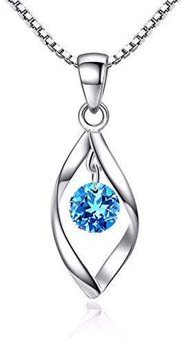 Zolkamery Schmuckset Silber 925, Twist Halskette & Ohrringe Ohrhänger Set | Sterling Haken Damen Schmuck Set Silberkette & Ohrringe Hängend mit AAAAA Zirkonia für Mädchen Frauen