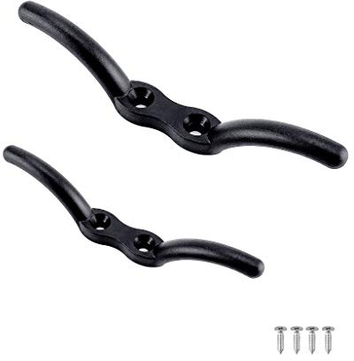 2 Pcs 4 Nylon Rope Cleat Marine Grade, Black
