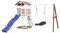 AXI Beach Tower avec Nid Roxy Balancoire Marron Blanc Bleu Toboggan