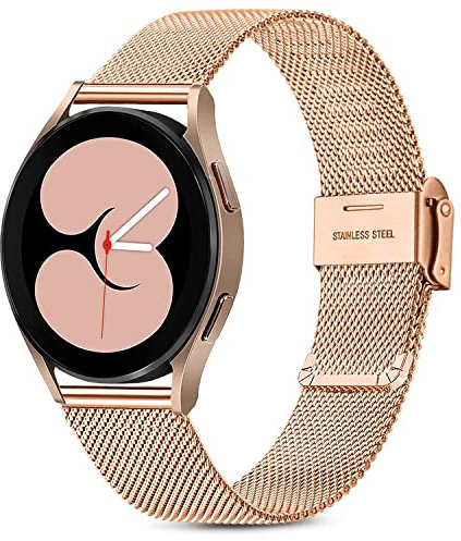 Issinlky Armband für Samsung Galaxy Watch 4 Armband, 20mm Edelstahl Metallband für Galaxy Watch 7/FE/6/5/4 40mm 44mm/6 Classic/4 Classic/Watch 5 Pro/Watch 3 41mm/Active 2/Active 40MM/Galaxy Watch 42mm