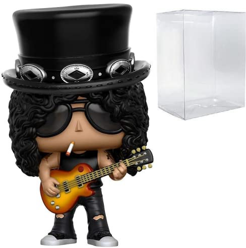 Funko Guns N' Roses - Slash Pop! Vinyl Figure (Bundled with Compatible Pop Box Protector Case), Multicolored, 3.75 inches