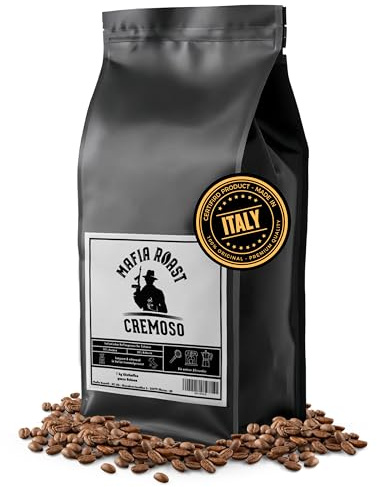 MAFIA ROAST® CREMOSO - typisch italienische Espressobohnen - Blend aus 70% Arabica & 30% Robusta-Bohnen - schonend trommelgeröstet - besonders beliebt als Espresso & Cappuccino - 1kg