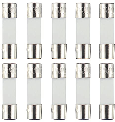 HUAREW F10AL250V 10 Pcs 5 x 20 mm 0.2x0.78 inch Fast Blow Ceramic Tube Fuses 10A 250V