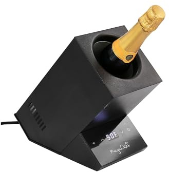 Megachef Wine Chiller Electric, Single Bottle, Black, 25oz