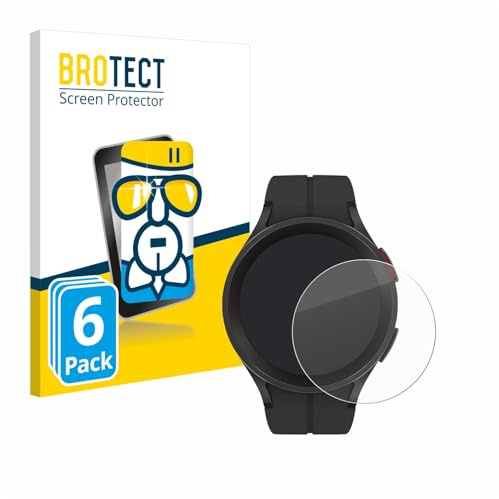 BROTECT (6 Stück Schutzglas für Samsung Galaxy Watch 5 Pro Schutzfolie Made in Germany Panzer Folie Glas Displayschutz [ 9H, Anti-Fingerprint]