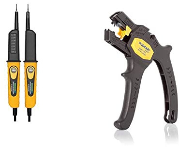 Pancontrol Spannungsprüfer, PAN VOLTTESTER 400 FI & JOKARI 20050 Abisolierzange Super 4 plus, Schwarz, 1 Stück