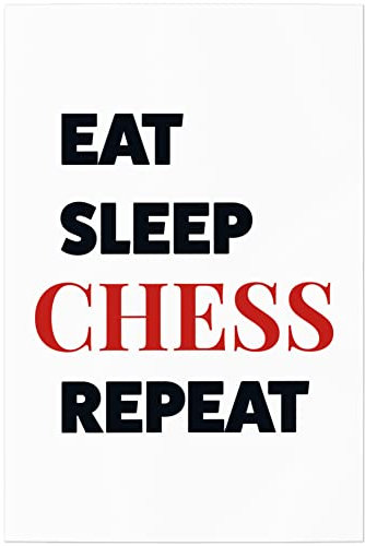 JUNIWORDS Poster, Eat sleep CHESS repeat, 40 x 60 cm (1009417)