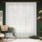Gardinen Transparent Voile mit Kräuselband und Bleiband Weiße Vorhänge mit modernem Design und Faltenband