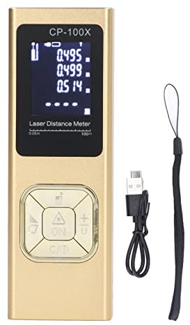 Laser-Entfernungsmesser, Digitaler Laser-Entfernungsmesser Für Den Außenbereich, Digitaler, Hochpräziser Tragbarer Messwerkzeug-Entfernungsmesser Mit Hintergrundbeleuchtetem LCD(CP-100X)