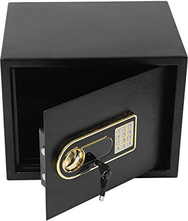BAOCHADA 30L Safe Tresor, Feuerfest Wasserdicht Möbeltresor Aktentresor, Digitaler Heimtresor aus Carbone Steel, Geldschrank Deposit Box für Schränken Studien Nachttischen, Schwarz
