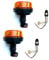 MelTruck® 2x LED Rundumleuchte 4 Blitzmuster Warnleuchte 12V 24V E9 für LKW PKW Traktor (Aufsteckrohr L)
