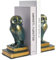 Kakizzy Buchstützen für Regale, dekorative Buchstützen mit Eule, Bronze, Vogelbuchstopper, einzigartige Kinderbuchhalter mit rutschfester Unterseite, luxuriöse Buchstützen für Kinderzimmer, Büro,