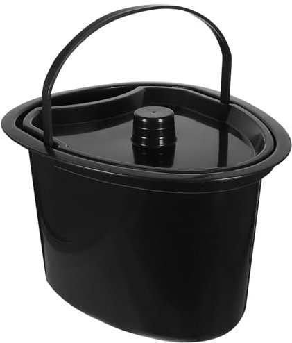 NOLITOY Pot De Chambre Urinoir De Toilette Portable Crachoir Crachoir Avec Couvercle Poigné Plastique Bassin Urine Seau Bouteille Avec Couvercle Pour Voyage Enceinte 5L