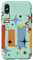 Hülle für iPhone X/XS Retro Mid Century Modern MCM Vibe Ästhetische Kitsch Kunst
