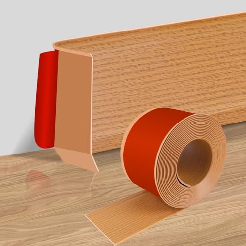 Vinyl Wall Base Baseboard Molding Trim 4inch Flexible Baseboard Trim Wood Peel and Stick Wall Molding