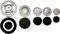 RYELDOM - Kit 5 Fuochi per Cucina Smaltati Neri, Compatibile con Ariston, Hot Point, Compatibile con Indesit, Franke