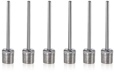 6 Pieces Of Air Pump Needles, Stainless Steel Inflatable Ball Needles, Ball Air Pump Needles, Ball Plug Replacement Parts, Fitness Ball Air Needle Plugs, Ball Air Pump Valves