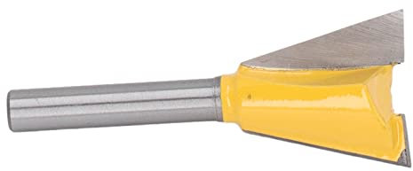 1 4 Dovetail Router Bit, 6mm 4in Shank Shape Tungsten Steel Wood Grooving Cutter Ly Efficient Woodw 7 8 Alloy Mouth Milling Tenon Joint Bits 6 (6*7/8))