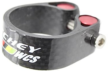 HESHUYAN Sattelklemme Rennrad 3k Full Carbon Faser Fahrrad Sattelstütze MTB Mountainbike Carbon Sitzklammer leichtester Teil Freies Verschiffen Schnellspanner SattelstüTze(34.9mm Size)