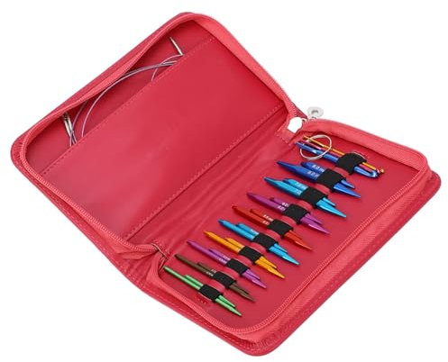 HEEPDD Punch Needle Kit Aluminium Square Knitting Needles Set Circular Knitting Needles with Buttons Cables Crochet Hooks for Twine Yarn Wool