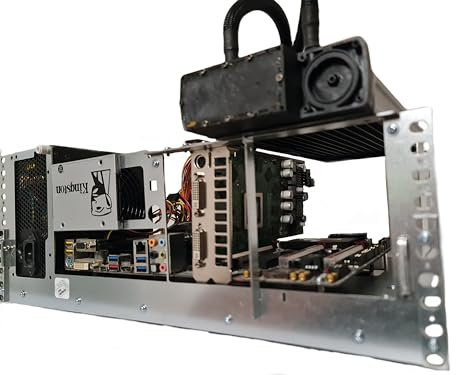 Boîtier serveur R-CASE 1 PRO RAW ATX 4U Boîtier ouvert AIR, 19 pouces RACK case, ATX, stockage, AIO 240 mm