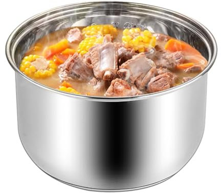 Huvqianu Olla interior de olla a presión, acero inoxidable 3L, antiadherente, ajuste perfecto para modelos de cocina eléctrica