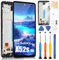 OLED Display für Samsung Galaxy A52s 5G LCD Display für Samsung A52s 5G SM-A528B, SM-A528B/DS Touchscreen Digitizer Assembly + Reparatur-Set (Schwarz mit Rahmen)