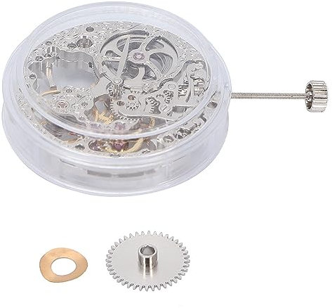 Malloy 6498 Mechanisches Uhrwerk 21600 Bph für ETA 6498 Uhr Handaufzug Hohlskelettwerk Ersatzzubehör