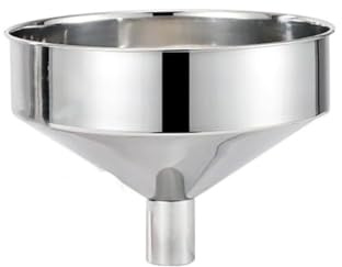 Imbuto grande in acciaio inox da cucina con filtro estraibile 20 cm metallo multifunzionale for liquidi polvere oli marmellata(20/4.2cm)