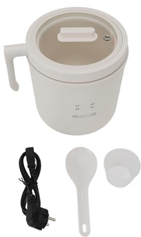 Qcwwy Mini -Reiskocher, Edelstahl -Suppenkocher Einstellbare Temperatur Lebensmitteldampfer Vielseitige Küchengeräte für Heiße Topfmahlzeiten Schnellkoch Nudeln Nudeln (EU -Stecker 220