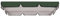 Swing Chair Canopy Replacement 3 Seater Garden Seat Cover Waterproof Windproof 210D Rip Proof Top Cover 195cm x 125cm (Dark Green)