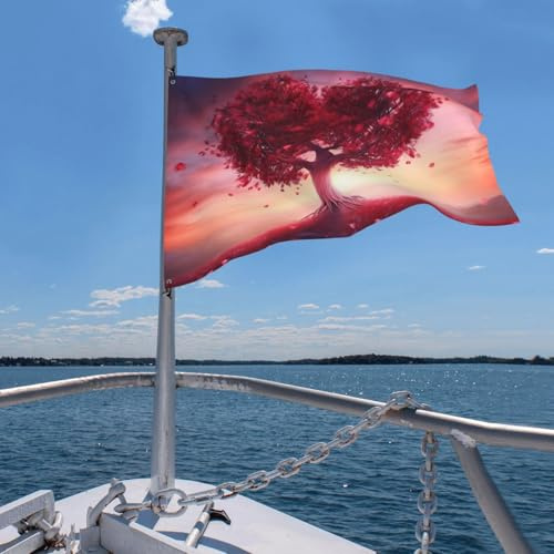 Drapeau 4 x 6 pieds Magnifique arbre quatre saisons Drapeaux amusants de vacances pour toutes les saisons pour l'extérieur saisons pour la décoratio