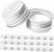 Mikikit 50 pièces Capsules Aluminium pour Bouteilles Lot de Couvercles Fuite pour Contenants Bouchons à Vis et Réutilisables