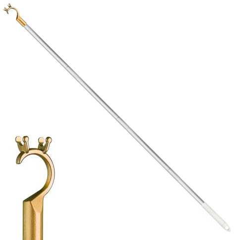 Dachfenster Stange zum Öffnen - Stab mit Haken, Dachfenster Öffner Stange, Stock mit Haken Fenster, Stange mit Haken zum Ziehen, Fensteröffner Verlängerung, Fenstergriff Verlängerung für Rollos 115cm