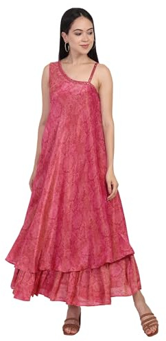 W for Woman Abito in tessuto svasato decorato con paillettes Zari, rosa, 40