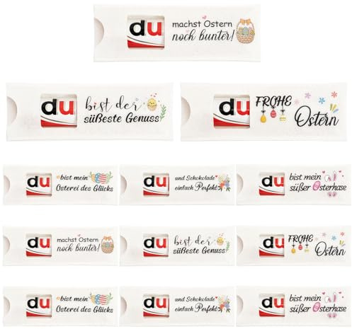 Lot de 12 petits cadeaux de Pâques en feutre pour emballage de chocolat de Pâques, décoration de Pâques, cadeau d'invités pour collègues, équipes, employés, amis, famille, femme, homme