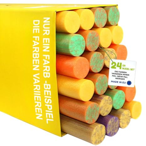 WeKo FUN Schwimmnudel für Kinder & Erwachsene 160 cm - 24er Set Lange Poolnudel - Sonderfarben - Schwimmhilfe für Pool, Strand & Wasserspiele - Wasserspielzeug - Wassernudel - Water Noodle