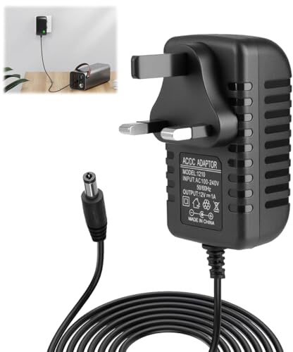 12V 1A Power Supply Adapter UK, AC/DC 100-240V to DC 12V 1A 12W Converter Adapter with 5.5x2.5 & 5.5x2.1 DC Plug Universal 12V Adapter for CCTV Cameras Routers LED Strip Lights Yamaha Keyboards