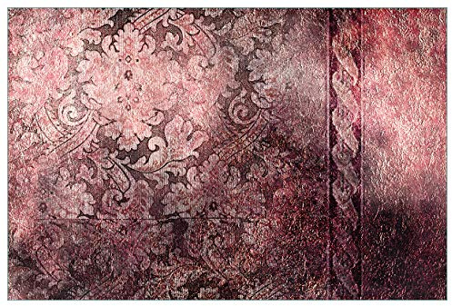 Wallario Küchenrückwand selbstklebend 90 x 60 cm, Motiv: Schnörkelmuster in rot | Spritzschutz abwischbar & pflegeleicht