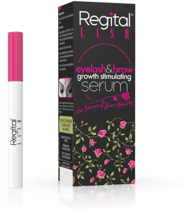 Regital Lash Wimpern- und Augenbrauen wachstumsstimulierendes Serum – klinisch bewährte Formel – nur natürliche Inhaltsstoffe – dermatologisch getestet – 3 ml