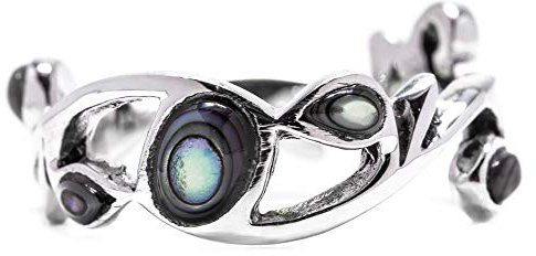 Windalf Ring ARISHA h: 0.7 cm Seeopal 925 Sterlingsilber (Silber, 54 (17.2))
